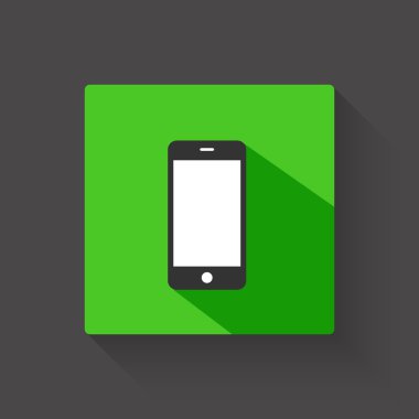 Smartphone uzun gölge illüstrasyon