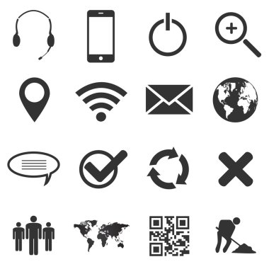 Web ve mobil Icons set