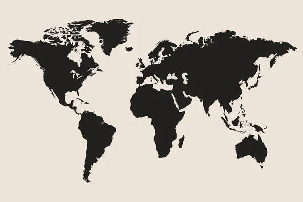 Dünya haritası vektör illüstrasyonu — Stok Vektör
