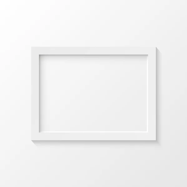 White picture frame vector illustration — Stock Vector