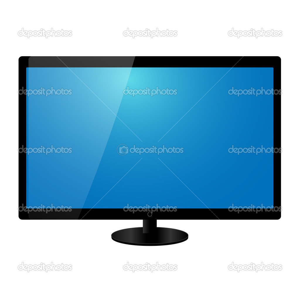 Flat Screen TV Vector Illustration