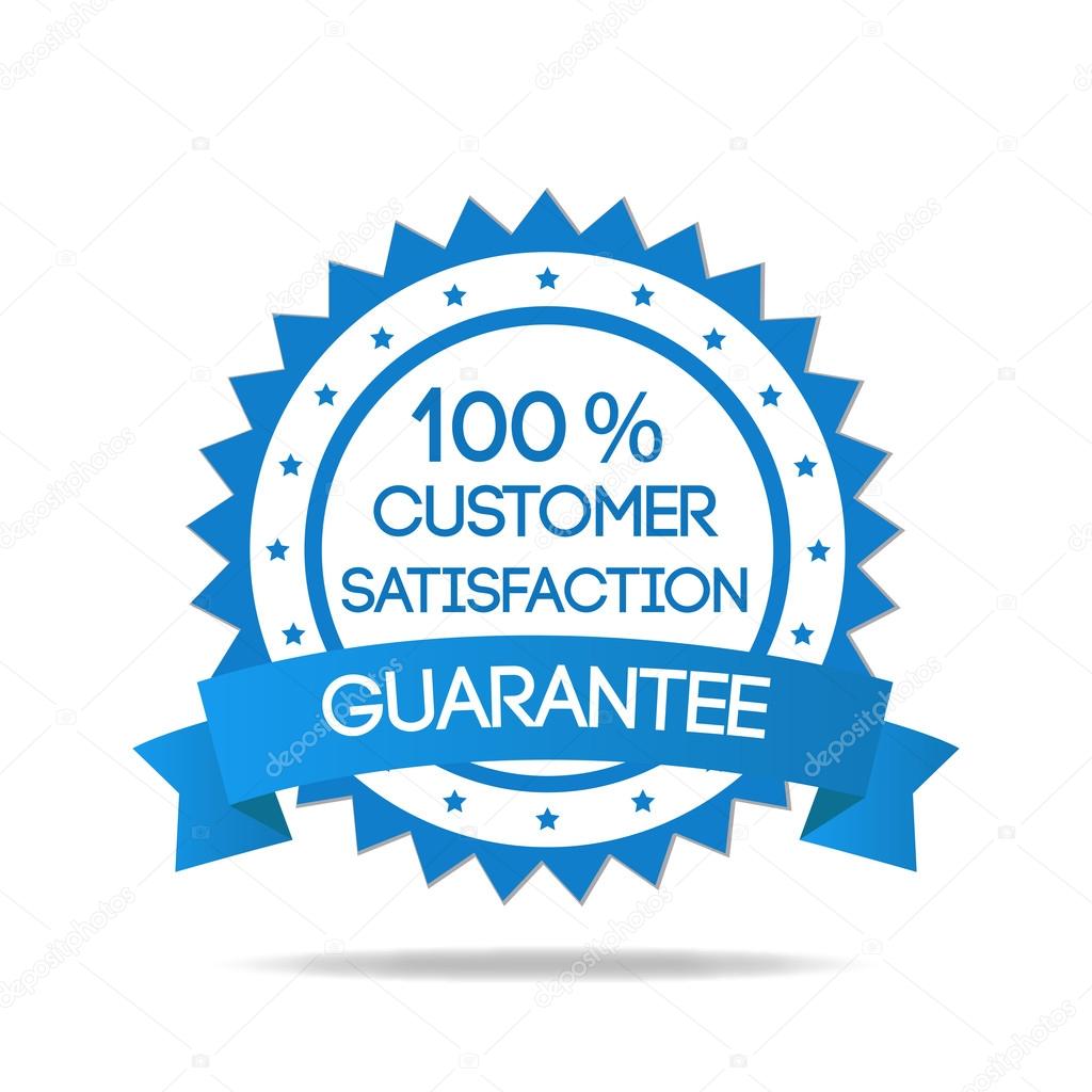 Blue Customer Satisfaction Badge