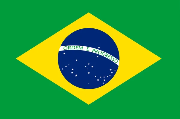 Brasil bandeira vetor ilustração — Vetor de Stock