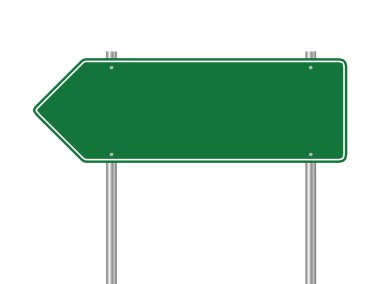 boş yeşil yol işareti