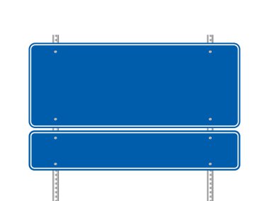 boş mavi yol işaretleri