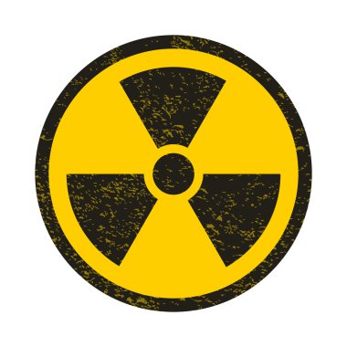 Grunge nükleer sembol illüstrasyon