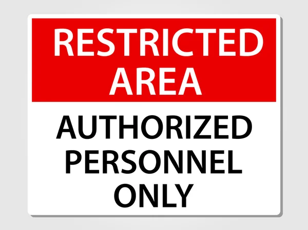 Authorized personnel only sign — Stock Vector