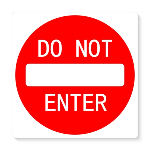 Do not enter sign — Stock Vector