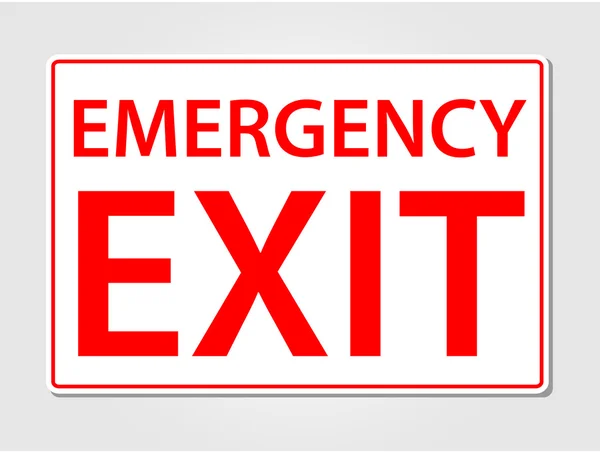 Emergency exit sign — Stock Vector