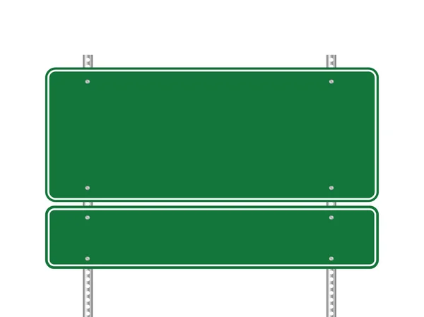 Blank green road sign — Stock Vector