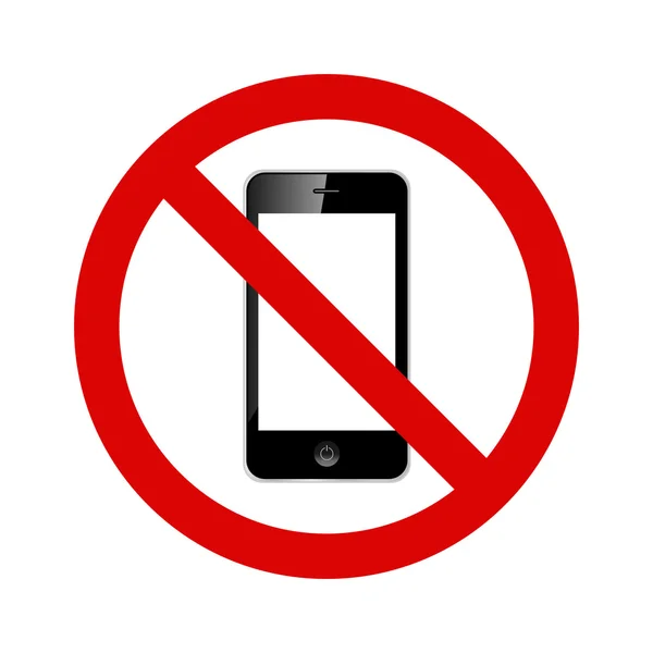 No cell phones allowed — Stock Vector