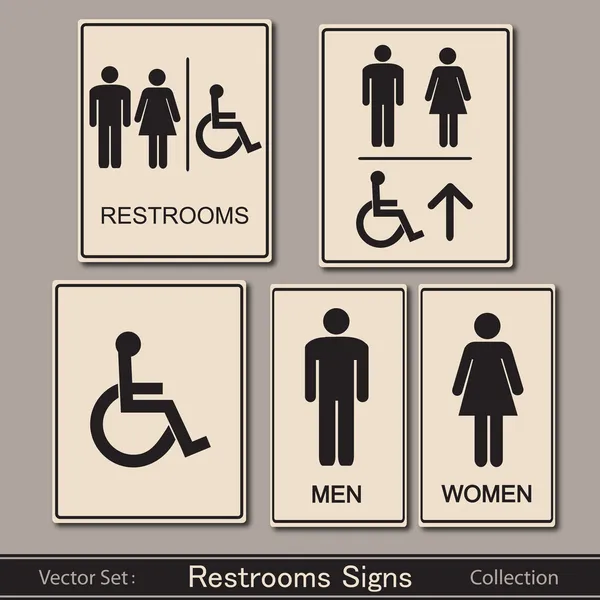 Колекція знаки туалет — стоковий вектор