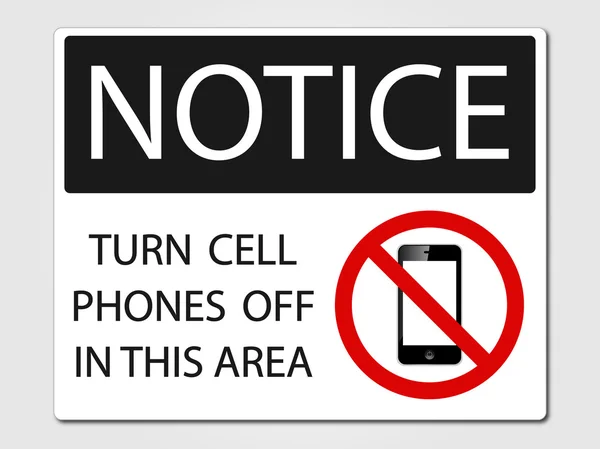 Nie ma telefonów komórkowych dozwolony znak Grafika Wektorowa