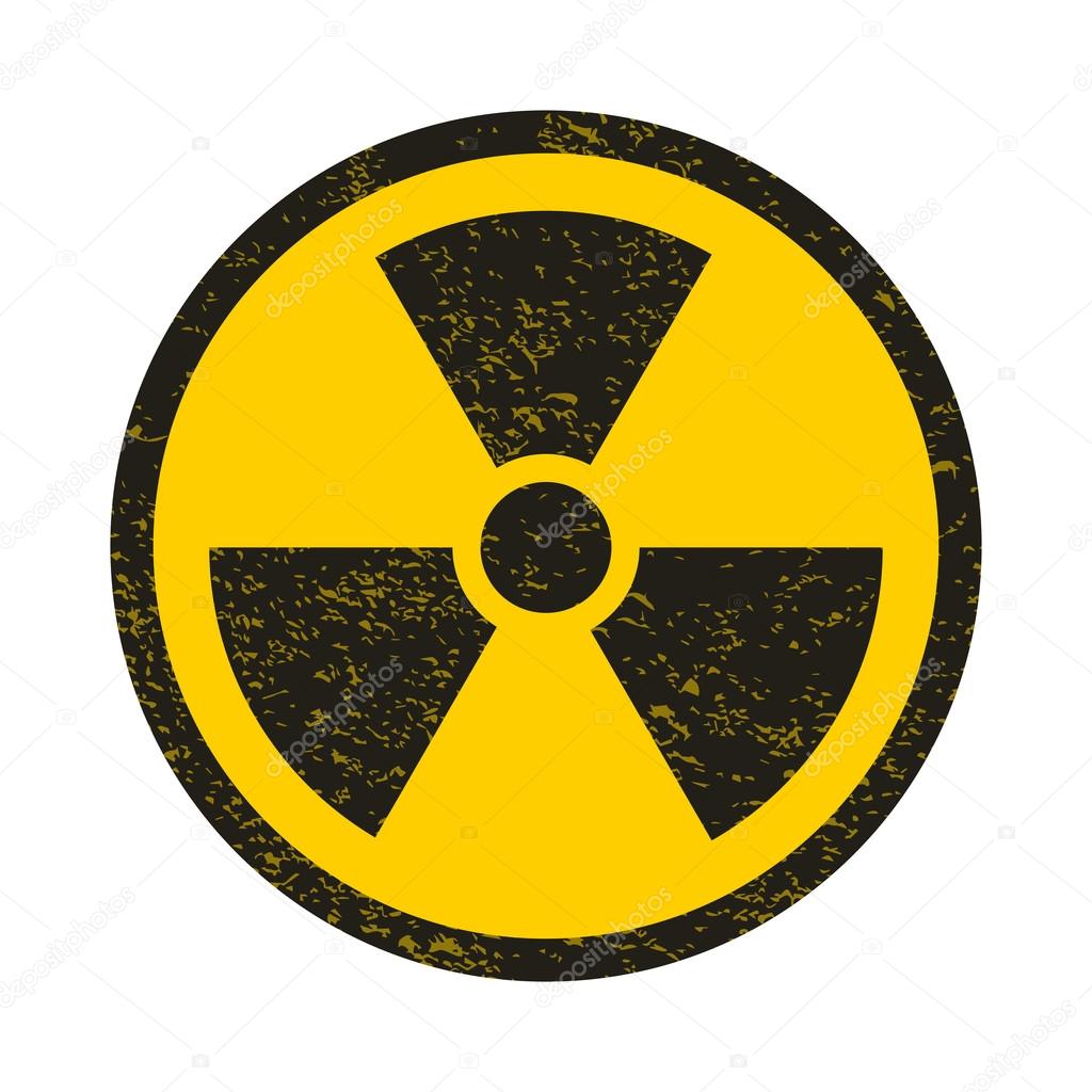 Grunge nuclear symbol illustration