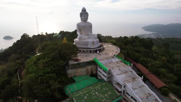 Drone view of the Big Buddha, Thailand. — Stock Video