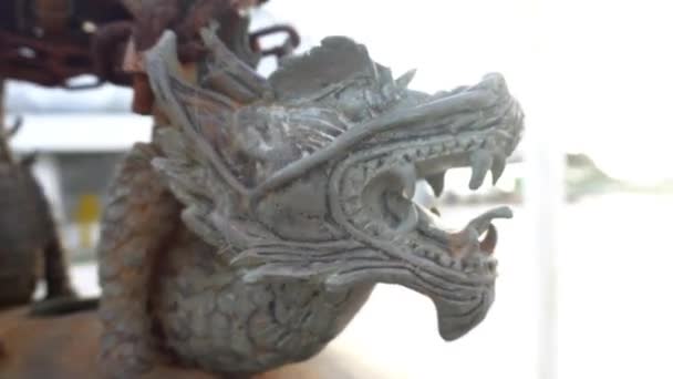 Three ancient dragons in the rays of the sun — Stockvideo