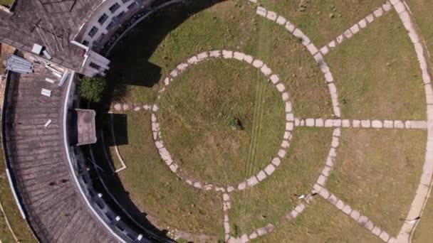 Abandoned Building Beautiful Pattern Paths Assy Turgen Observatory Paths Laid — Videoclip de stoc