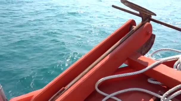 Viaggiare Mare Thailandia Nave Vista Dell Oceano Aperto Delle Isole — Video Stock