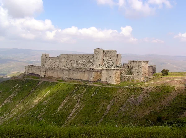 Krak des Chevaliers, crusaders fortress, Syria Stock Picture