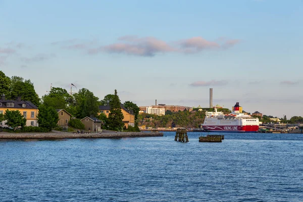 Stockholm Sweden May 2016 Passenger Ferry Viking Line Moored Port — Stock Photo, Image