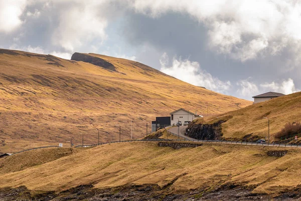 Sandavagur Isole Faroe Aprile 2018 Veduta Del Villaggio Sull Isola — Foto Stock