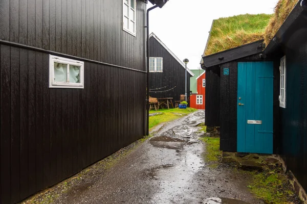 Thorshavn Ilhas Faroé Maio 2018 Casas Típicas Topo Relva Thorshavn — Fotografia de Stock