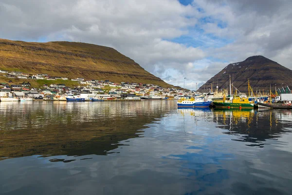 Klaksvik Faroe Adaları Mayıs 2018 Bordoy Adasındaki Klaksvik Manzarası Bir — Stok fotoğraf