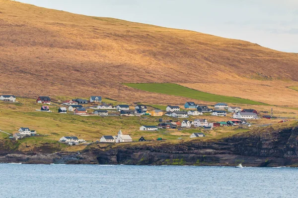 Muli Faroe Islands 2018 View Muli Bordoy Island 비탈에 자리잡고 — 스톡 사진