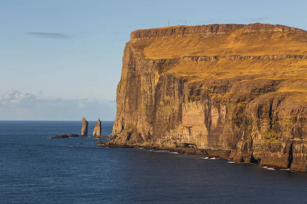 Risin Kellingin Formations Rocheuses Sur Côte Île Streymoy Paysage Des — Photo