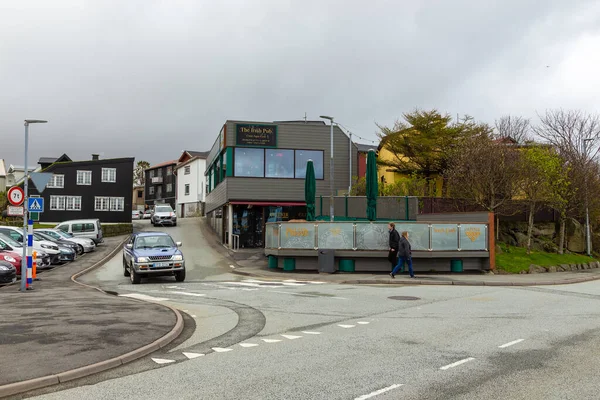 Thorshavn Faeröer Denemarken Mei 2018 Thorshavn Hoofdstad Van Faeröer Auto — Stockfoto