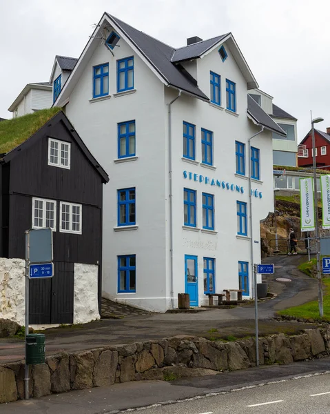 Thorshavn Färöarna Danmark Maj 2018 Smal Gata Med Typiska Hus — Stockfoto