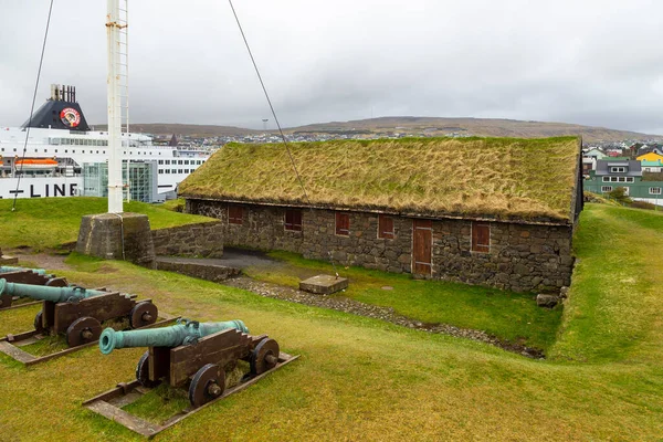 Thorshavn Faerské Ostrovy Dánsko Května 2018 Dělo Válečná Výstava Pevnosti — Stock fotografie