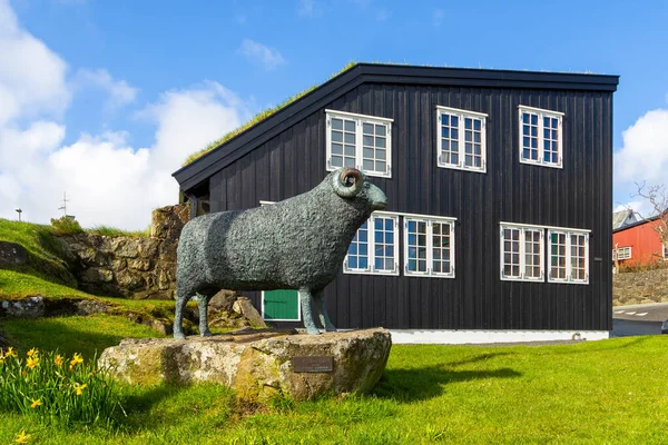 Thorshavn Νήσοι Φερόε Δανία Μαΐου 2018 Ένα Γλυπτό Ενός Προβάτου — Φωτογραφία Αρχείου