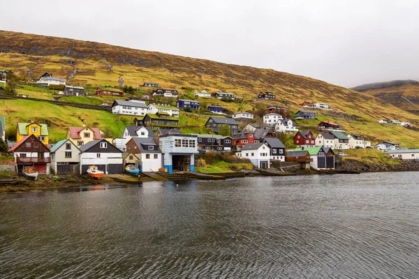 Vestmanna Faroe Islands May 2018 Small Port Town Situated Slope — Stock Photo, Image