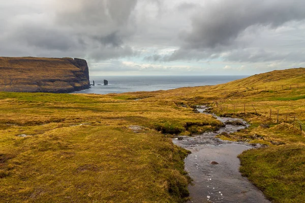 Risin Kellingin Formations Rocheuses Sur Côte Île Eysturoy Paysage Des — Photo