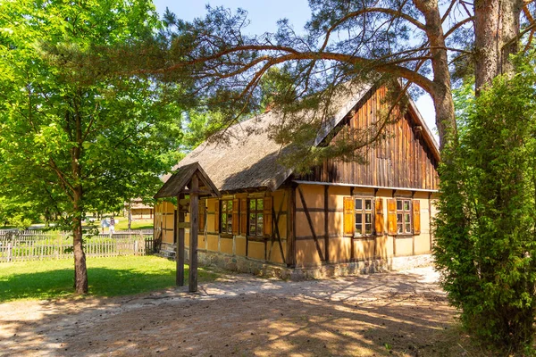 Utbyggnad Friluftsmuseet Kashubian Ethnographic Park Wdzydze Kiszewskie Polen — Stockfoto