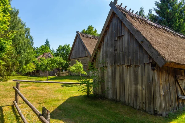 Scheune Freilichtmuseum Kaschubische Ethnographische Park Wdzydze Kiszewskie — Stockfoto