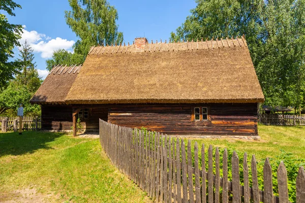 Thatched cottage in open-air museum, Kashubian Ethnographic Park. Wdzydze Kiszewskie.
