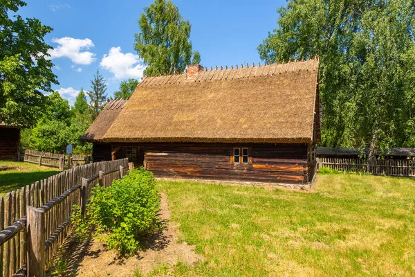 Thatched cottage in open-air museum, Kashubian Ethnographic Park. Wdzydze Kiszewskie.