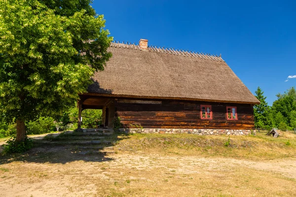 Thatched Cottage Open Air Museum Kashubian Ethnographic Park Wdzydze Kiszewskie — Stock Photo, Image