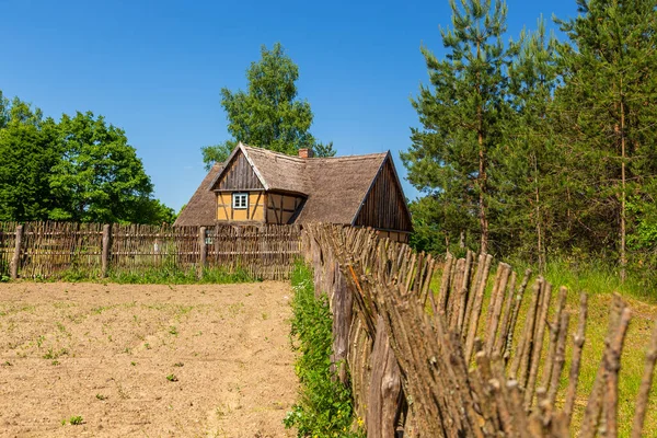 Thatched Cottage Open Air Museum Kashubian Ethnographic Park Wdzydze Kiszewskie —  Fotos de Stock