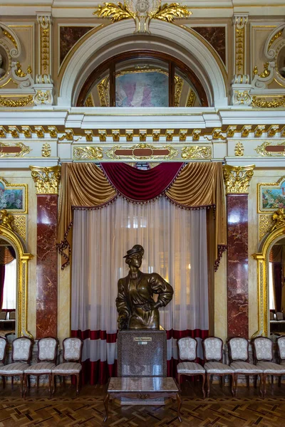 Lviv Ucrânia Junho 2018 Interior Ricamente Decorado Teatro Lviv Ópera — Fotografia de Stock