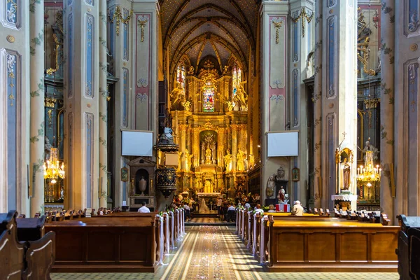 乌克兰利沃夫 2018年6月9日 拉丁主教座堂内部 旧城主教座堂 — 图库照片