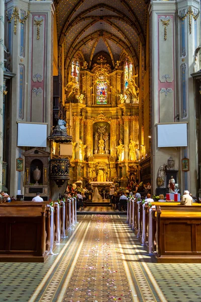 Lvov Ukrajina Června 2018 Interiér Latinské Katedrály Bazilika Nanebevzetí Panny — Stock fotografie