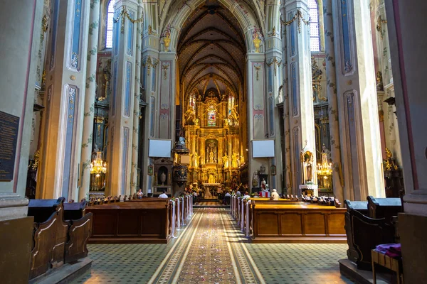 Lvov Ukrajina Června 2018 Interiér Latinské Katedrály Bazilika Nanebevzetí Panny — Stock fotografie