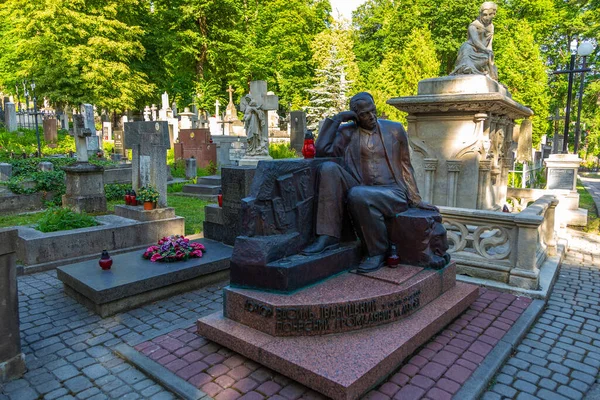 Lviv Ukraine Juni 2018 Gräber Auf Dem Lychakiv Friedhof Staatliches — Stockfoto