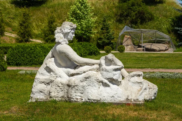 Sculpture Woman Garden Chinese Palace Grand Palace Zolochiv Castle Residence — Stock Photo, Image