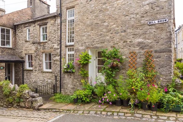 Narrow Streets Market Town Traditional Stone Houses Kirkby Lonsdale Cumbria — Stockfoto