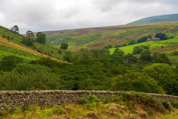 View Green Hills Yorkshire Dales Cumbria Rural Landscape North — Stock fotografie