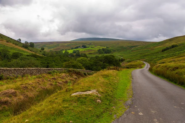 View Green Hills Yorkshire Dales Cumbria Rural Landscape North — Stock Fotó